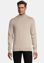 SteffenKlein Stehkragenpullover Beige/Khaki/Braun