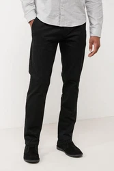 Next Chinohose Straight Fit Schwarz