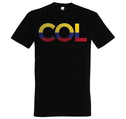 T-Shirt Kolumbien Herren T-Shirt im Fuball Look mit COL Frontprint