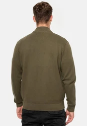 Indicode Strickjacke Manuel Dunkelgrün/Khaki