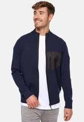 Indicode Strickjacke Manuel Dunkelblau/Hellblau