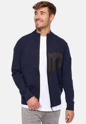 Indicode Strickjacke Manuel Dunkelblau/Hellblau