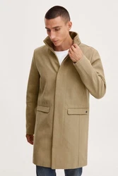 !Solid Wollmantel SDJampa Khaki/Beige