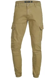 Indicode Herren Cargohose August Khaki/Beige
