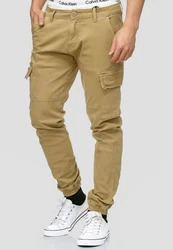 Indicode Herren Cargohose August Khaki