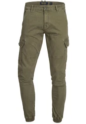 Indicode Herren Cargohose August Dunkelgrün/Khaki