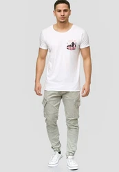 Indicode Herren Cargohose August Khaki/Dunkelgrün