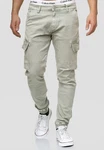 Indicode Herren Cargohose August Khaki/Dunkelgrün Indicode Herren Cargohose August Khaki/Dunkelgrün
