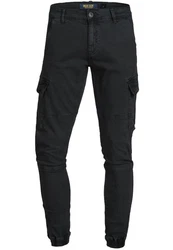Indicode Herren Cargohose August Black