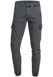 Indicode Herren Cargohose August Dunkelgrau/Khaki/Hellgrau/Grau/Dunkelblau