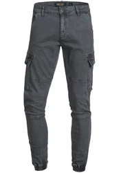 Indicode Herren Cargohose August Dunkelgrau/Khaki/Hellgrau/Grau/Dunkelblau