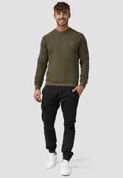 Indicode Strickpullover Dash Dunkelgrün/Khaki/Braun