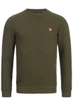 Indicode Strickpullover Dash Dunkelgrün/Khaki/Braun
