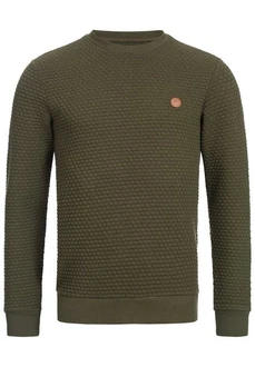 Indicode Strickpullover Dash Dunkelgrün/Khaki/Braun