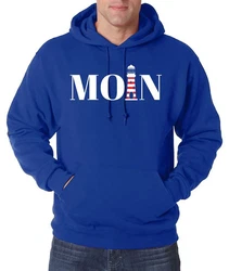 Youth Designz Kapuzenpullover Moin Leuchtturm Herren Hoodie Hellblau/Blau