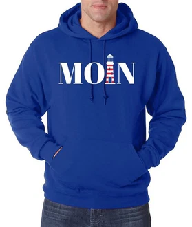 Youth Designz Kapuzenpullover Moin Leuchtturm Herren Hoodie Hellblau/Blau