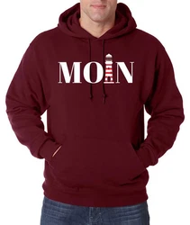 Youth Designz Kapuzenpullover Moin Leuchtturm Herren Hoodie Dunkelrot/Bordeaux