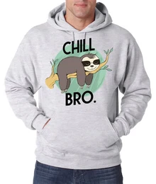 Kapuzenpullover Chill Bro Faultier Herren Hoodie Pullover mit trendigem Frontprint