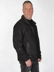 JCC Lederjacke Schwarz/Dunkelgrau/Grau/Rot