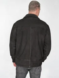 JCC Lederjacke Schwarz/Dunkelgrau/Grau/Rot
