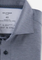 OLYMP Businesshemd Luxor Modern Fit-Serie Grau/Dunkelblau/Blau