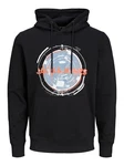 Jack & Jones Longsweatshirt JCOFILT SWEAT HOOD Schwarz/Lila/Hellblau