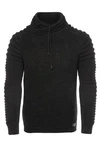 CARISMA Strickpullover mit Schalkragen Schwarz/Dunkelgrau