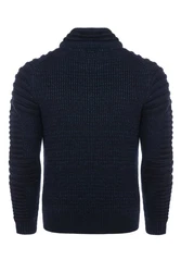 CARISMA Strickpullover mit Schalkragen Dunkelblau