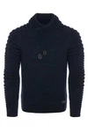 CARISMA Strickpullover mit Schalkragen Dunkelblau