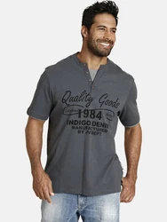 Jan Vanderstorm T-Shirt NANTE Lagen-Look Dunkelgrau/Grau/Hellgrau/Dunkelblau