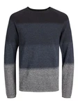 Jack & Jones Rundhalspullover Dunkelblau/Grau/Dunkelgrau/Schwarz