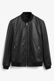Lederjacke Signature Bomberjacke aus Leder (1-St)
