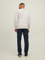 Jack & Jones Sweatshirt Basic Sweater Langarm Shirt Rundhals Pullover JORCLEAN (4672) Sand