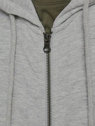 JACK & JONES Sweatjacke Hellgrau/Grau
