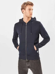 JACK & JONES Male Hoodie Basic Reißverschluss Sweatjacke Navy Blazer