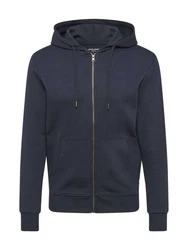 JACK & JONES Male Hoodie Basic Reißverschluss Sweatjacke Navy Blazer