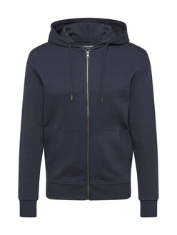 JACK & JONES Male Hoodie Basic Reißverschluss Sweatjacke Navy Blazer
