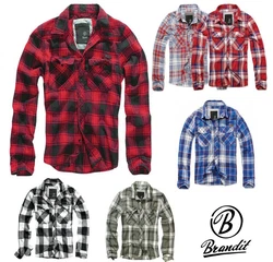 Brandit Outdoorhemd Checkshirt Rot/Dunkelrot
