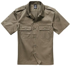 Brandit Hemd US Kurzarm Khaki/Braun/Dunkelgrün