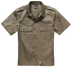 Brandit Hemd US Kurzarm Khaki/Braun/Dunkelgrün