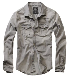 Brandit Hemd Riley Denim Khaki/Dunkelgrün/Braun/Grau/Hellgrau