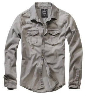 Brandit Hemd Riley Denim Khaki/Dunkelgrün/Braun/Grau/Hellgrau