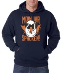 Youth Designz Kapuzenpullover Herren MOIN IHR SPACKEN Hoodie mit Spruch Logo Aufdruck Dunkelblau/Hellblau/Braun/Rot