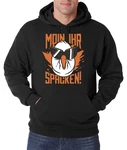 Youth Designz Kapuzenpullover Herren MOIN IHR SPACKEN Hoodie mit Spruch Logo Aufdruck Braun/Schwarz/Orange/Rot/Grau
