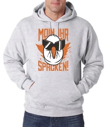 Youth Designz Kapuzenpullover Herren MOIN IHR SPACKEN Hoodie mit Spruch Logo Aufdruck Grau/Braun/Silber/Rot/Orange