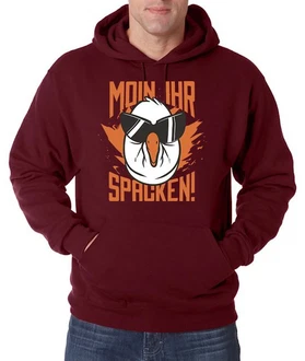 Youth Designz Kapuzenpullover Herren MOIN IHR SPACKEN Hoodie mit Spruch Logo Aufdruck Youth Designz Kapuzenpullover Herren MOIN IHR SPACKEN Hoodie mit Spruch Logo Aufdruck