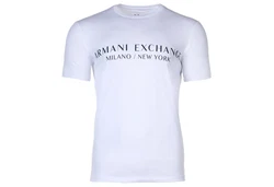 ARMANI EXCHANGE T-Shirt '8NZT72' Hellblau/Silber/Rot