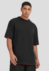 Urban Classics Contrast Tall Tee Schwarz/Rot