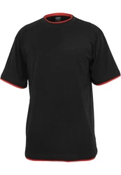 Urban Classics Contrast Tall Tee Schwarz/Rot