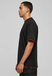 Urban Classics Contrast Tall Tee Schwarz/Rot